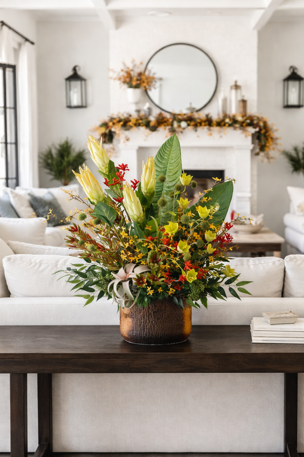 faux flowers for home décor